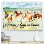 Horses in four seasons 2026 (High Quality Premium Wall Calendar 2026 DIN A2 landscape),CALVENDO 12 Month Wall Calendar