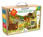 Zestaw Kakadu: książka Zwierzęta lasu z mówiącymi puzzlami i plakatem