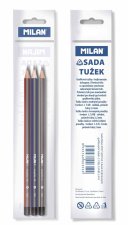 Grafitová tužka MILAN - sada 3 ks (2B, HB, H)