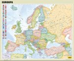 Regio euroopa poliitiline seinakaart 80 x 65 cm