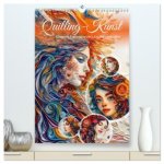 Quilling-Kunst - Elegante Frauenporträts aus Papierstreifen (hochwertiger Premium Wandkalender 2026 DIN A2 hoch), Kunstdruck in Hochglanz
