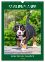 Familienplaner Großer Schweizer Sennenhund (Wandkalender 2026 DIN A3 hoch), CALVENDO Monatskalender