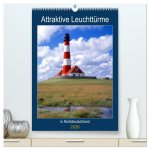 Attraktive Leuchttürme (hochwertiger Premium Wandkalender 2026 DIN A2 hoch), Kunstdruck in Hochglanz