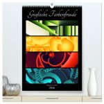 Grafische Farbenfreude (hochwertiger Premium Wandkalender 2026 DIN A2 hoch), Kunstdruck in Hochglanz