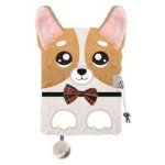 Pamiętnik A5 Włochacz z kłódką 3D Corgi 96k.