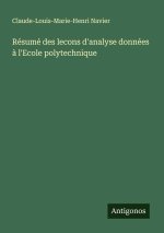 Résumé des lecons d'analyse données ? l'Ecole polytechnique