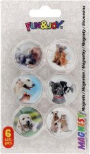Szklane magnesy do tablic. 30mm. Psy i koty