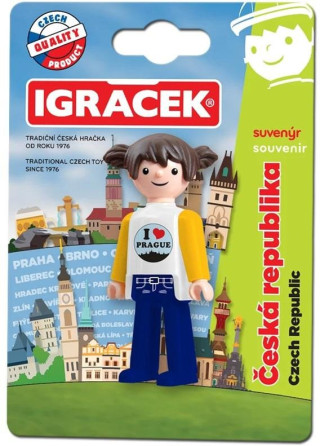 Igráček Suvenýr I love Prague - figurka ()