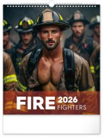 Kalendář 2026 nástěnný: Dreamy Firefighters, 30 x 34 cm
