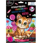 Wydrapywanka z kolorowanką 2w1 Kidea Kotki