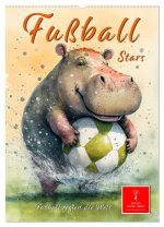 Fußball Stars - Fußball regiert die Welt (Wandkalender 2026 DIN A2 hoch), CALVENDO Monatskalender