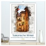 Toskanische Winkel (hochwertiger Premium Wandkalender 2026 DIN A2 hoch), Kunstdruck in Hochglanz