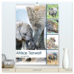 Afrikas Tierwelt - wie gemalt (hochwertiger Premium Wandkalender 2026 DIN A2 hoch), Kunstdruck in Hochglanz