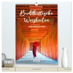 Buddhistische Weisheiten - DER ROTE SCHIRM (hochwertiger Premium Wandkalender 2026 DIN A2 hoch), Kunstdruck in Hochglanz