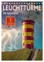 Leuchttürme im Gewitter (Tischkalender 2026 DIN A5 hoch), CALVENDO Monatskalender