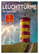 Leuchttürme im Gewitter (Wandkalender 2026 DIN A2 hoch), CALVENDO Monatskalender
