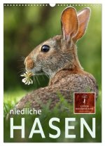Niedliche Hasen (Wandkalender 2026 DIN A3 hoch), CALVENDO Monatskalender