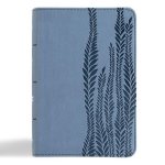 CSB Large Print Compact Reference Bible, Digital Study Edition, Slate Leathertouch