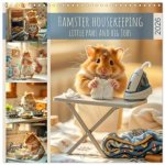 Hamster housekeeping - little paws and big Jobs (Wall Calendar 2026 12 × 12 Inch) CALVENDO 12 Month Wall Calendar