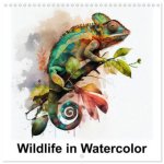 Wildlife in Watercolor (Wall Calendar 2026 12 × 12 Inch) CALVENDO 12 Month Wall Calendar