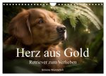 Herz aus Gold - Retriever zum Verlieben (Wandkalender 2026 DIN A4 quer), CALVENDO Monatskalender