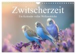 Zwitscherzeit - Ein Kalender voller Wellensittiche (Wandkalender 2026 DIN A4 quer), CALVENDO Monatskalender
