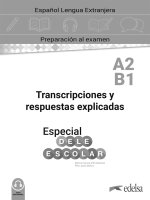 Especial DELE Escolar A2-B1 Respuestas y transcripciones explicadas