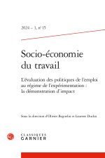 Socio-économie du travail 2024 - 1, n  15 - l'évaluation des politiques de l'emp