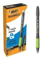 Paczka Długopis wymazywalny czarny BIC Illusion 12szt.