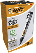 Paczka Marker czarny ścięta końcówka BIC Marking 2300 ECOlutions 12szt.
