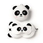 Relaxeazzz Plüsch Panda Reisekissen & Schlafmaske