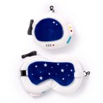 Relaxeazzz Plüsch Space Cadet Weltraum Astronaut Reisekissen & Schlafmaske
