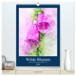 Wilde Blumen - Illustrierter Blütenzauber der Pflanzenwelt (hochwertiger Premium Wandkalender 2026 DIN A2 hoch), Kunstdruck in Hochglanz