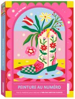 Peinture au numéro   Santiag fleurie