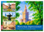 Warschau Impressionen - Historische Orte in leuchtenden Farben (Wandkalender 2026 DIN A2 quer), CALVENDO Monatskalender