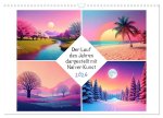 Der Lauf des Jahres dargestellt mit Naiver Kunst (Wandkalender 2026 DIN A3 quer), CALVENDO Monatskalender