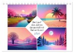 Der Lauf des Jahres dargestellt mit Naiver Kunst (Tischkalender 2026 DIN A5 quer), CALVENDO Monatskalender