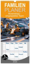 Familienplaner 2026 - Boxenstopp - eingespieltes Team mit 5 Spalten (Wandkalender, 21 x 45 cm) CALVENDO