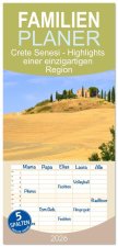 Familienplaner 2026 - Crete Senesi - Highlights einer einzigartigen Region mit 5 Spalten (Wandkalender, 21 x 45 cm) CALVENDO