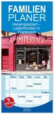 Familienplaner 2026 - Hereinspaziert - Ladenfronten in Frankreich mit 5 Spalten (Wandkalender, 21 x 45 cm) CALVENDO