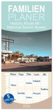 Familienplaner 2026 - Historic Route 66 - National Scenic Byway mit 5 Spalten (Wandkalender, 21 x 45 cm) CALVENDO