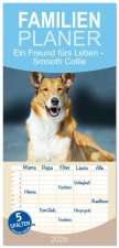 Familienplaner 2026 - Ein Freund fürs Leben - Smooth Collie mit 5 Spalten (Wandkalender, 21 x 45 cm) CALVENDO