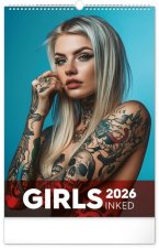 Nástenný kalendár Inked Girls 2026, 33 x 46 cm
