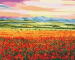 Malowanie po numerach BRUSHME 40x50 cm Zachód Słońca nad Polem Kwiatów