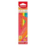 Kredki Neon trójkątne 6 kolorów