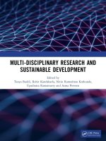 Multi-Disciplinary Research and Sustainable Development