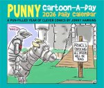 Punny Cartoon-A-Day by Jonny Hawkins 2026 5.4 X 6.2 Box Calendar