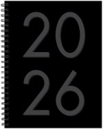 Black 2026 6.5 X 8.5 Weekly Monthly Softcover Planner