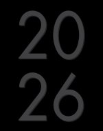 Basic Black 2026 7.5 X 9.5 Booklet Monthly Planner