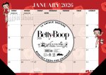 Betty Boop 2026 17 X 12 Small Monthly Deskpad